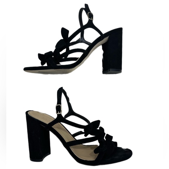 J. Crew Stella Bow Heels in Black Suede - Picture 3 of 4